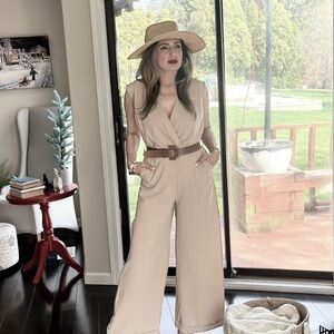 Elegant Cream Jumpsuit
